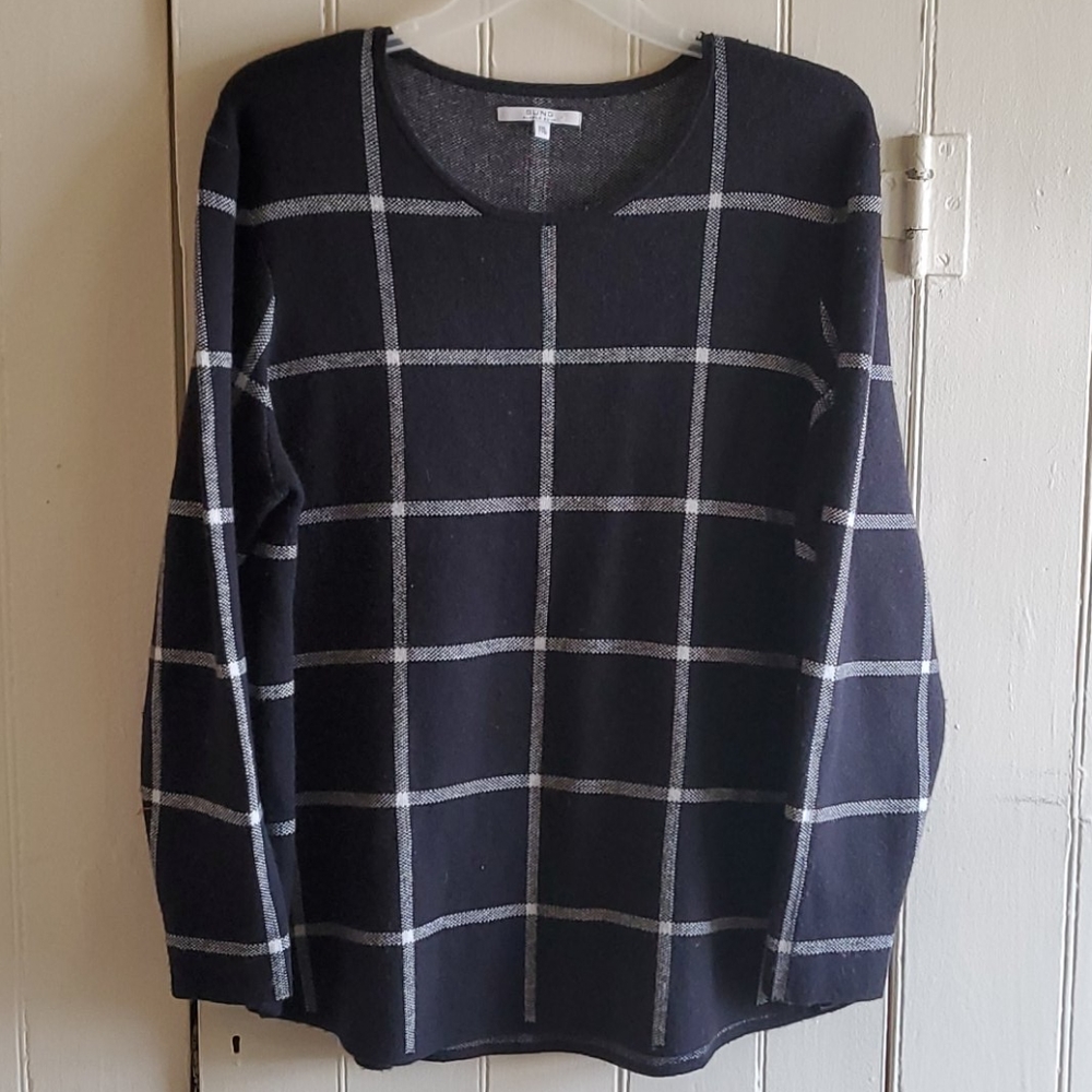 Alfred Sung Plaid Tunic Sweater Size XXL